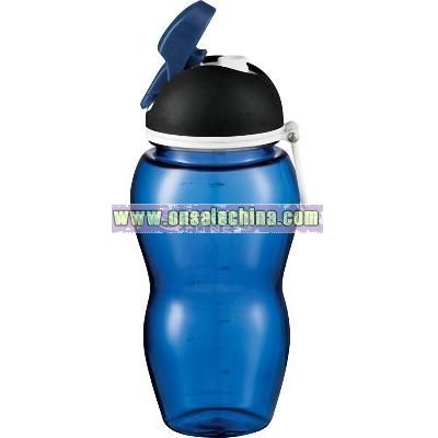Plastic Sport Bottle with Circular plastic carabiner hook
