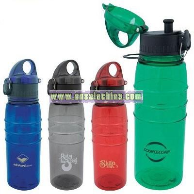 Plastic Sport Bottle with Flip Top Lid with Latch