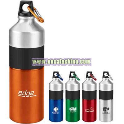 25 oz. single wall aluminum steel water bottle with 2-tone design