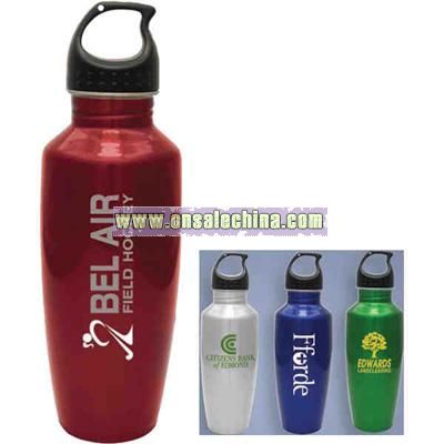 Water bottle with food safe 18/8 stainless steel construction