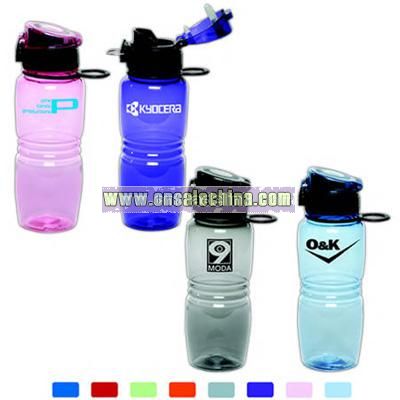 Polycarbonate sport bottle 16 oz. with wide mouth for ice cubes / powdered drinks