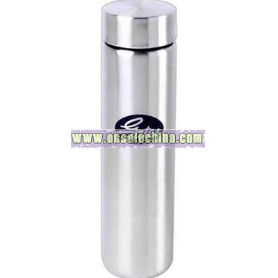 Single wall water bottle with stainless steel removable twist top lid