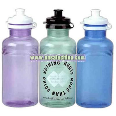 20 oz. See through water bottle with snap