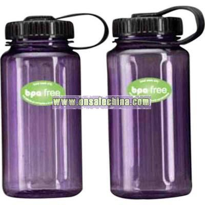 BPA free reusable water bottle with wide mouth and screw top