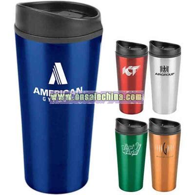 16 oz. stainless tumbler with slider lid.