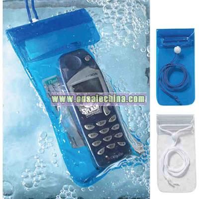 Handy waterproof pouch with neck cord
