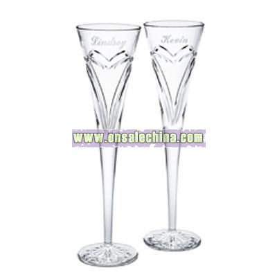 Waterford Crystal Wishes Toasting Flutes - Love & Romance