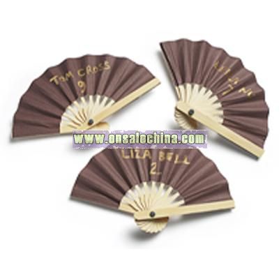 Mini Paper Fan Place Cards - Chocolate