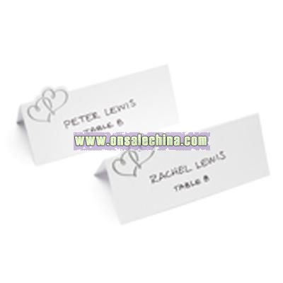 Double Heart Place Cards