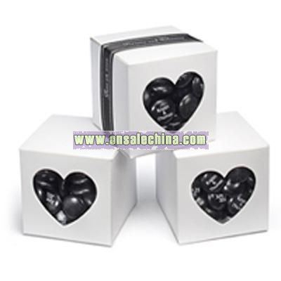 White Heart-shaped Window Favor Boxes