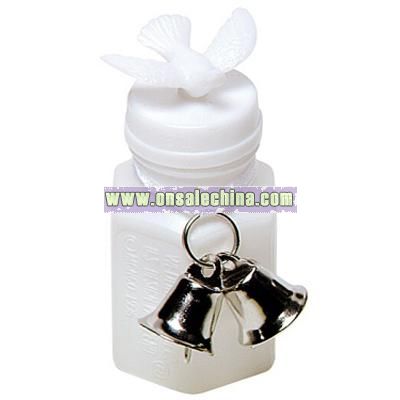 Silver Tie on Bells for Wedding Favors