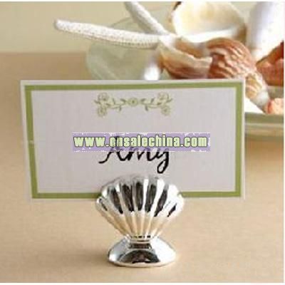 Shell shaped place card holder