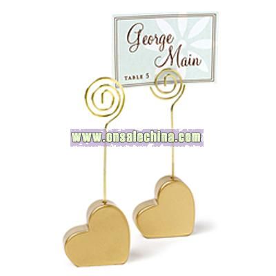Heart Place Card Holders - Gold