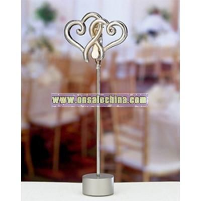 Double Heart Place Card Holders