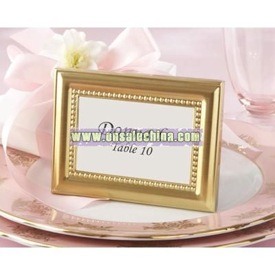 Gold Beaded Photo Frame Placecard Holder