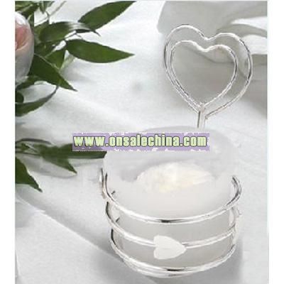 Heart shaped wedding candle holder