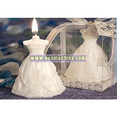 wedding dress candle