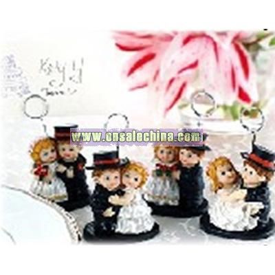 Groom and Bride Place Card Holder