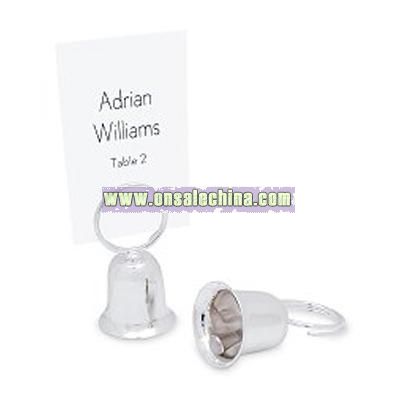 Silver-plated Bell Place Card Holder