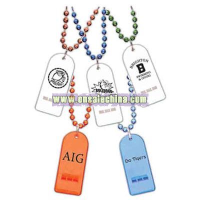 Beads with whistle necklaces