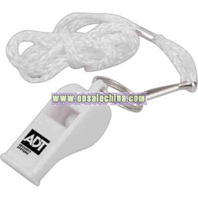 Whistle with white rope