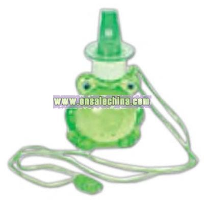 Frog bubble whistle necklace