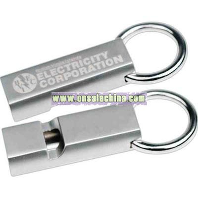 Metal whistle key holder
