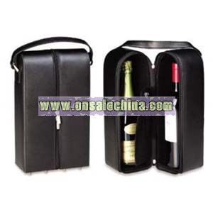 Synthetic Leather Wine Tote