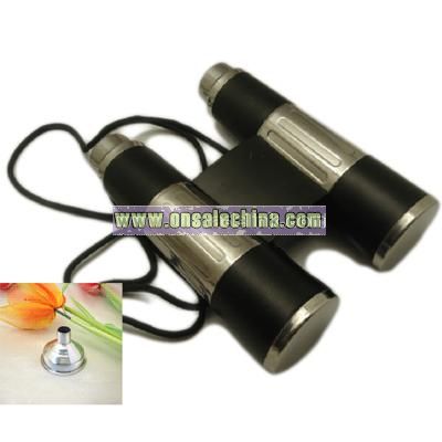 Stainless steel Binocular Hip Flask with Leather and Funnel