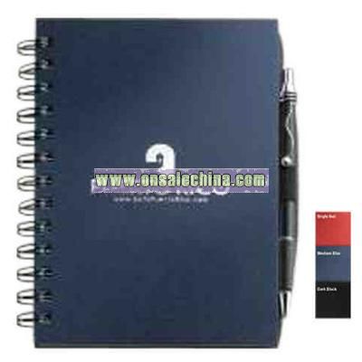 Heavyweight paperboard cover journal with pen