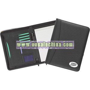 ZIPPED LEATHER CONFERENCE FOLDERS