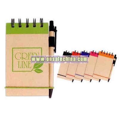 Recycled spiral bound jotter