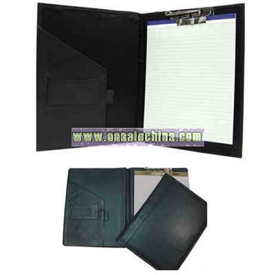 File folder with clip and notepad