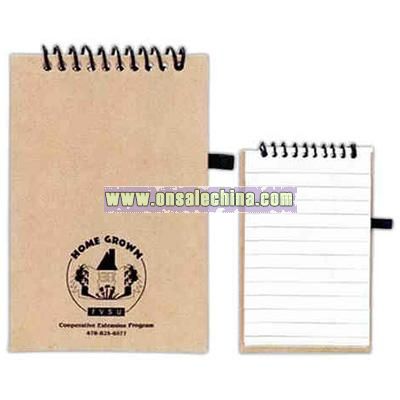 recycled paper spiral bound notebook