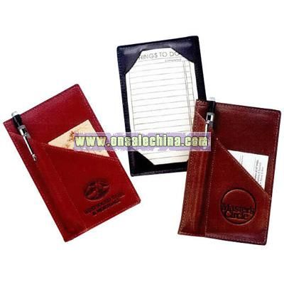 Business leather jotter
