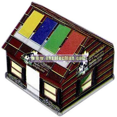 House shaped acrylic note holder with lid