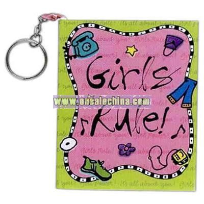 Girl's Rule! 80 page book with key chain