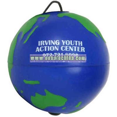 Earth ball stress reliever yo-yo