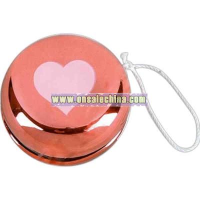 Metallic heart yo-yo