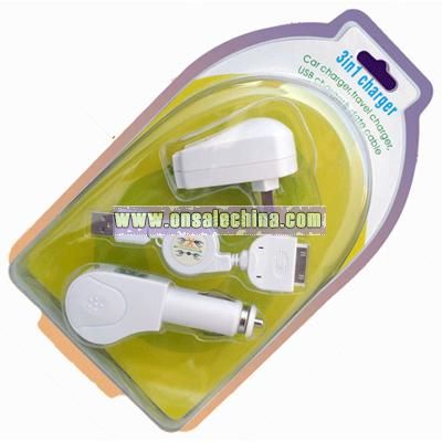 3 in 1 Charger for iPod