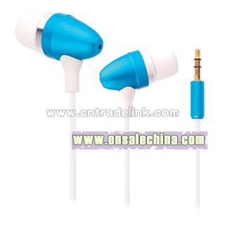 Metallic In-Ear iPhone Earphone (Blue)