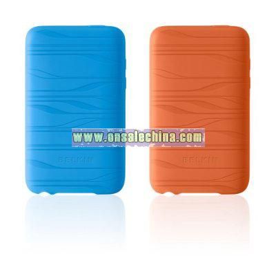 Silicone Sleeve Case for iPod touch 2G, 3G (Blue/Orange)