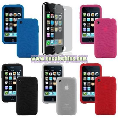 Silicone Case Screen Protector iPhone 3G 3GS