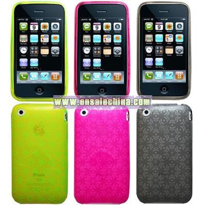 iPhone 3G/3GS Snowflake Crystal Silicon Skin Case