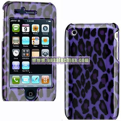 iPhone 3G/ 3GS Purple Leopard Design Case