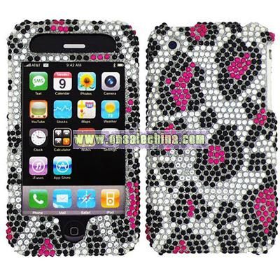 Water Mark Design Rhinestone Protector Case for iPhone 3G/3GS