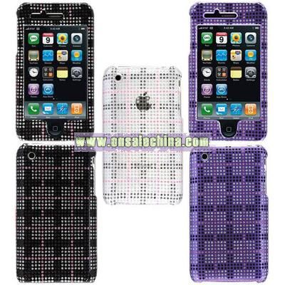 Apple iPhone 3G 3GS Check Designed Diamond Glitter Case