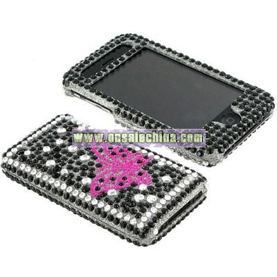 Vintage Butterfly Rhinestone Hard Case for Apple iPhone 3G/3GS