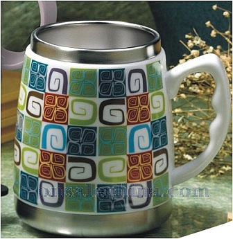 stainless steel ceramic mug